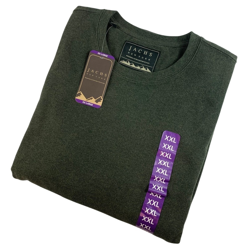 Jachs NY Mens Ultra Soft Crew Sweatshirt Green XXL S25C-358-USR NWT
